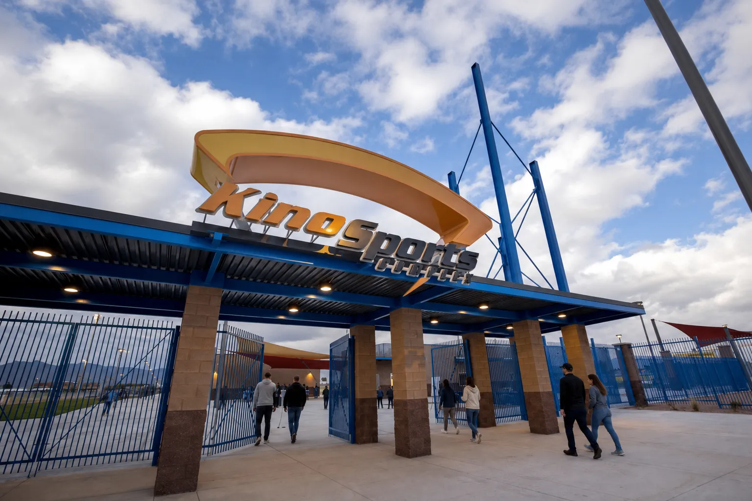 Kino Sports Complex entrance and sign in Tucson, Arizona