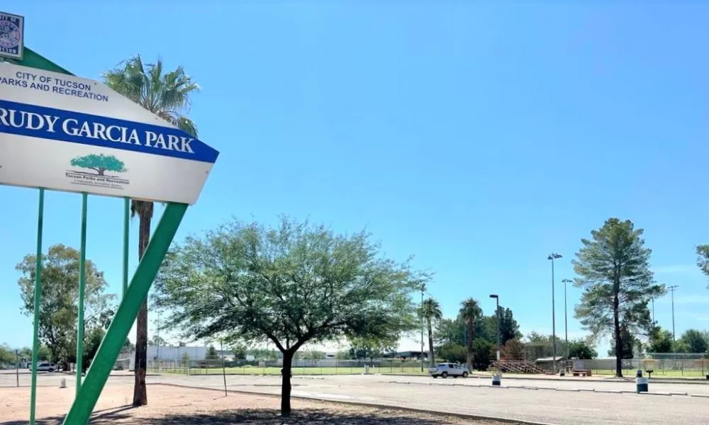 Rudy Garcia Park sign in Tucson, Arizona