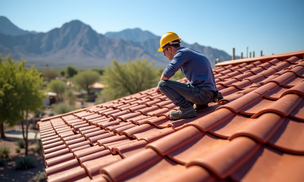 New roof installation on a residential home in Tucson, Arizona